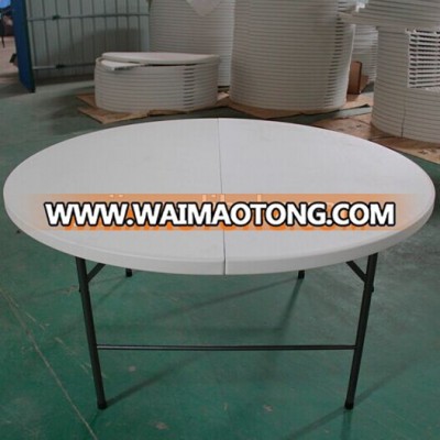 6ft 180cm Cheap Dining round plastic folding table with folding leg