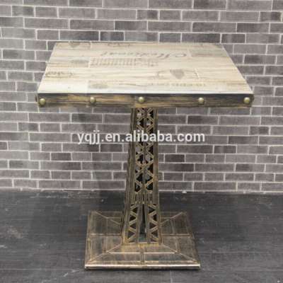 New design Cast iron indoor bistro table square bistro tables