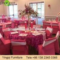 Wedding Decoration Pink Rosette Table Cloth