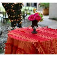 Taffeta Table Cloth for Wedding Head Table Decoration