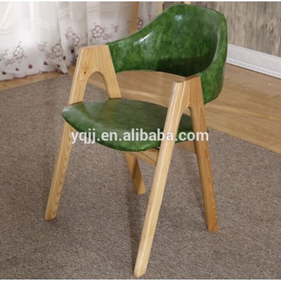 Commerical modern wooden green cafe chair