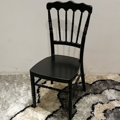 Stackable napoleon wedding chairs black