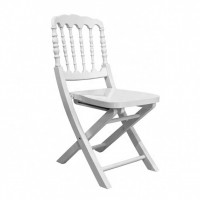 Wedding Event Wood Folding Napoleon Chair White