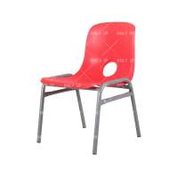 Yellow Children's Chairs Metal Leg Nursery School Furniture Cheap Kids Plastic Chairs