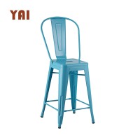 Leisure guangzhou aluminum unique bar stool elegant buy iron wooden high back bar height dining chair